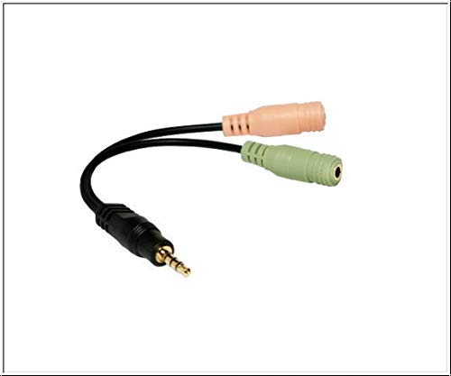 DINIC Klinke Y-Adapter 4pin St. auf 2X 3pin Bu., 0,15m von DINIC