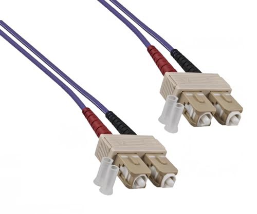 DINIC LWL Kabel OM4, 50µ, Patchkabel SC/SC Multimode (2m, violett) von DINIC