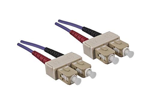 DINIC LWL Kabel OM4, Patchkabel SC/SC Lichtwellenleiter Multimode (20m, violett) von DINIC