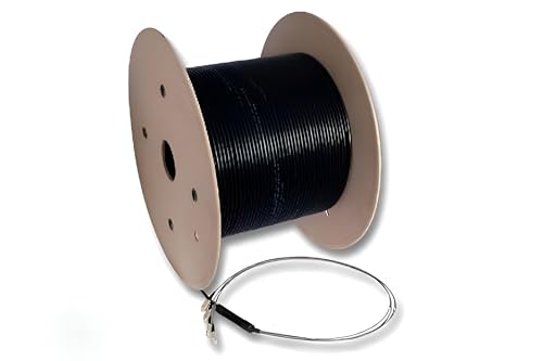 DINIC LWL Outdoor-Kabel 4 Fasern OM4, 50µ, LC/LC, Außenkabel (100m, schwarz) von DINIC