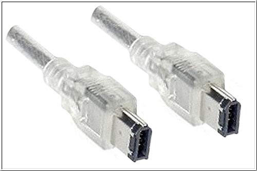 DINIC Premium FireWire Kabel 6 polig Stecker auf Stecker (10,00m, transparent) von DINIC