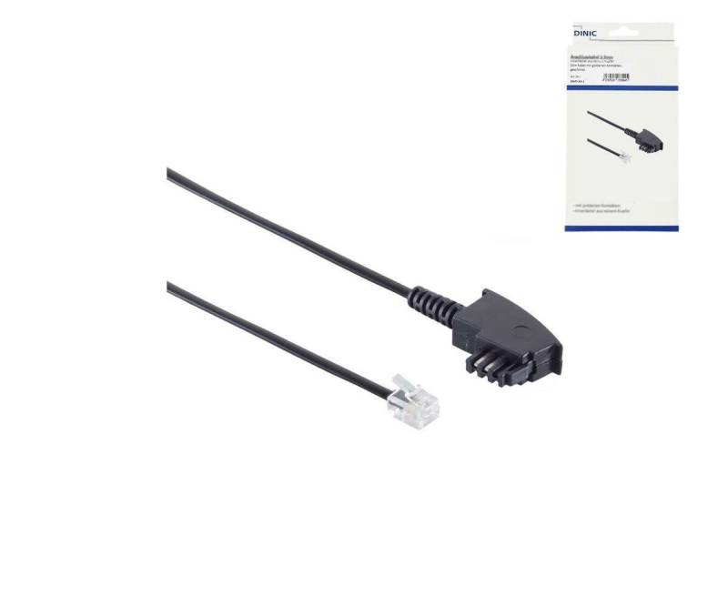 DINIC Telefonkabel TAE-F universal-Belegung, TAE-F Stecker auf Westernstecker 6P4C, 4-polig belegt von DINIC
