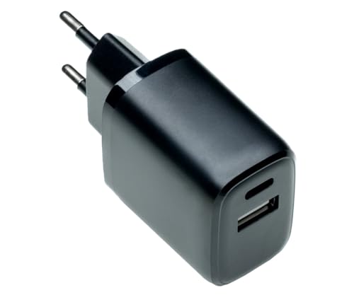 DINIC USB C + A Ladegerät/Netzteil, Power Delivery + QC 3.0, Schnellladegerät, 20W (schwarz) von DINIC