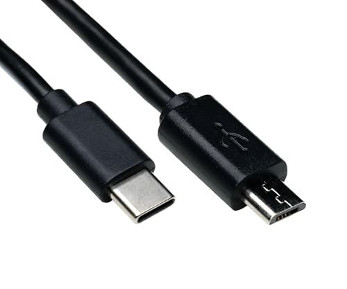 DINIC USB C Kabel USB 3.1 auf USB 2.0 Typ micro B (0.50m, schwarz) von DINIC