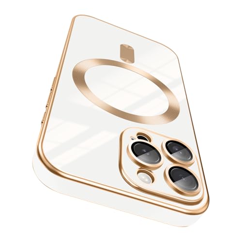 Dinick Entworfen für iPhone 16 Pro Hülle mit Kameraobjektivschutz, kompatibel mit MagSafe weiches TPU, Stoßstange, Glitzer, goldene Seiten, kratzfest, schlank, magnetische Hülle für iPhone 16 Pro, Dinick Entworfen für iPhone 16 Pro Hülle mit Kameraobjektivschutz, kompatibel mit MagSafe weiches TPU, Stoßstange, Glitzer, goldene Seiten, kratzfest, schlank, magnetische Hülle für iPhone 16 Pro, von Dinick