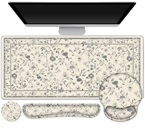 DINKY Schreibtischunterlage, Mauspad, XXL, großes Gaming-Mauspad mit Handgelenkauflage, Handgelenkstütze, ergonomische Mauspads, Tastatur-Handgelenkauflage, Schreibtischzubehör, Dekoration für von DINKY
