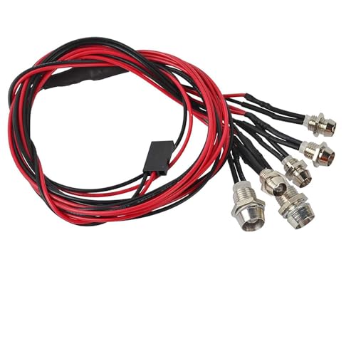 DINOWIN RC Light Kit LED Analog Scheinwerfer Rücklicht für 1/10 1/8 RC Modell Auto LKW Beleuchtung Dekoration (6LED) von DINOWIN