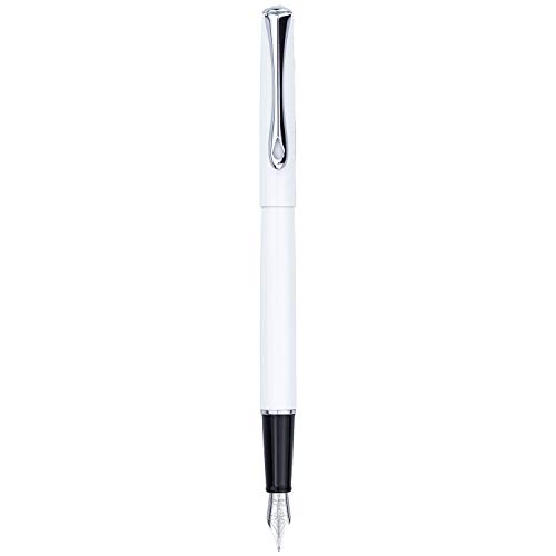 DIPLOMAT - D40702025 - Füllhalter Traveller Weiß Chrom - Mit Edelstahlfeder - Schick und elegant - 5-Jahre-Garantie - Langlebig - Weiß Chrom von DIPLOMAT