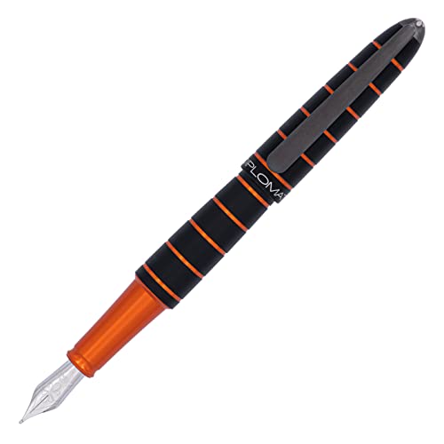 DIPLOMAT ELOX Füllfederhalter M/Handgefertigt/mit Geschenkbox/Füllhalter Füller Fountain Pen/Füllfederhalter/Farbe: Schwarz Orange, 1 Stück (1er Pack) von DIPLOMAT