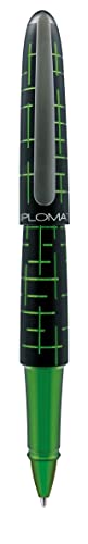 DIPLOMAT ELOX Tintenroller/Handgefertigt/mit Geschenkbox/Farbe: Schwarz Grün, 1 Stück (1er Pack) von DIPLOMAT