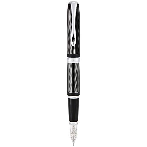 Diplomat Excellence A Plus, Wave Guilloch Lapis Black, Füllfederhalter, Feder EF extra fein von DIPLOMAT