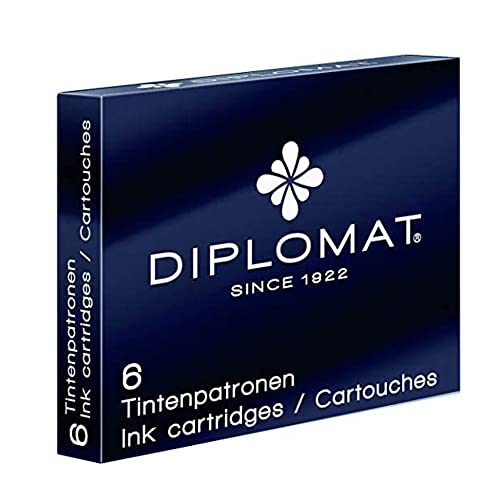 Diplomat Tintenpatronen, Schwarz, 6 Stück von DIPLOMAT