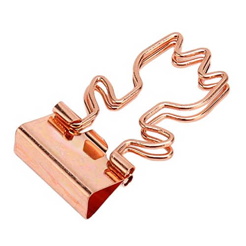 100 Pack hohl Langschwanz -Dokumentclips, Blumendesign -Dekorationspapierverschluss, Roségold -Briefpapierklemme für Büroschule Haushaltsvorräte von DIRBAK