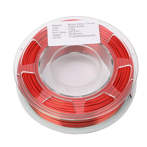 3D -Drucker -PLA -Filament 1,75 mm hochwertige glatte strukturierte zwei Farbmischungen Seidengrün rote Bündel für das Handwerk Spielzeug Dekorationen Utility -Werkzeuge Vasen 200g 3D -Drucker -PLA -Filament 1,75 mm hochwertige glatte strukturierte zwei Farbmischungen Seidengrün rote Bündel für das Handwerk Spielzeug Dekorationen Utility -Werkzeuge Vasen 200g von DIRBAK