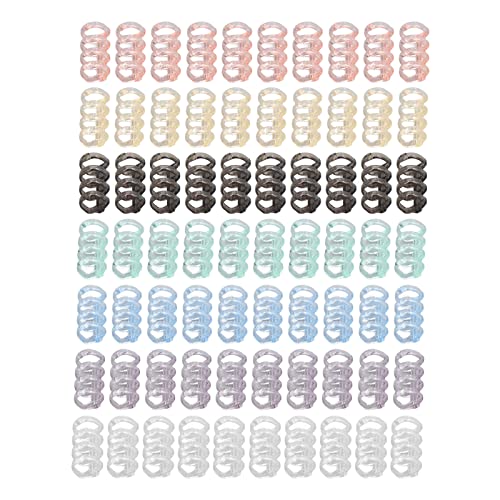 4 Lochbindungsringe Kunststoff geteilte lose Blattringe Set 70pcs Mehrere Farben 12 mm Innendurchmesser für die Verwendung von Büroschulen zu Hause von DIRBAK