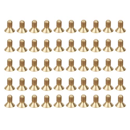 Counterunk Hex Socket Schrauben reine Kupfer -Flachkopf -Hardware -Zubehör M5 50 PCS für DIY -Projekte und Reparaturen zu Hause (M5*10) von DIRBAK