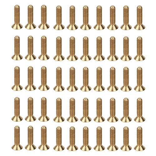 Counterunk Hex Socket Schrauben reine Kupfer -Flachkopf -Hardware -Zubehör M5 50 PCS für DIY -Projekte und Reparaturen zu Hause (M5*20) von DIRBAK