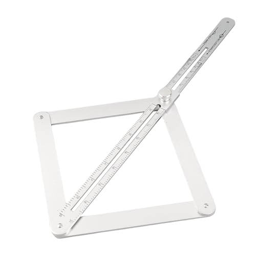 Eckwinkelfinder, Decken-Winkelmesser, Relics, verstellbar, tragbares Werkzeug aus Aluminiumlegierung für präzise Winkelmessung in Bau- und Holzbearbeitungsprojekten, Silber, 380 mm Eckwinkelfinder, Decken-Winkelmesser, Relics, verstellbar, tragbares Werkzeug aus Aluminiumlegierung für präzise Winkelmessung in Bau- und Holzbearbeitungsprojekten, Silber, 380 mm von DIRBAK