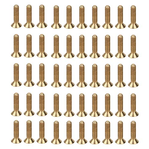 Flache Innensechskantschraube M3 Senkkopf aus reinem Kupfer, Industrie-Hardware-Werkzeug, 50 Stück, hohe Härte, tiefe Gewinde, gleichmäßige Steigung, klare Textur, glatte (M3*12) von DIRBAK