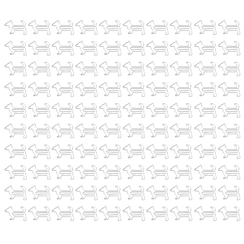 Hundeformpapier Clips kreativ süßes plattiertes Metall -Lesezeichen Papierclips für Schüler Schreibwaren 100pcs Tragbarer und langlebiger Organisator für das Büro in der Heimschule (Silver) von DIRBAK
