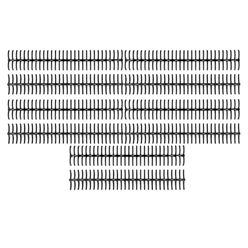 Kunststoffbindungsstacheln 30 Ringe Kammbindemittel 19 mm Durchmesser 28 cm Länge 150 Blätter Kapazität für A4 B5 A5 Papiergröße Bindung Lose Leaf Notebooks Handbücher Kalender (Black) von DIRBAK