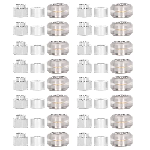 POM -Riemenscheibenrad mit Gummi -Lager glatte niedrige Reibung für 3D -Drucker -Ender 5 Anet A8 48pcs Pom Exzentrierte Spacer Runde Säulen (Transparente Riemenscheibe) von DIRBAK