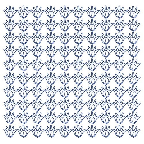 Papierclips Kleine niedliche Mini -Metall wiederverwendbare innovative Palmenform für Büroschule 100 -pcs Premium -Qualität langlebiger Anti -Elektroplating -Prozess (Blue) von DIRBAK