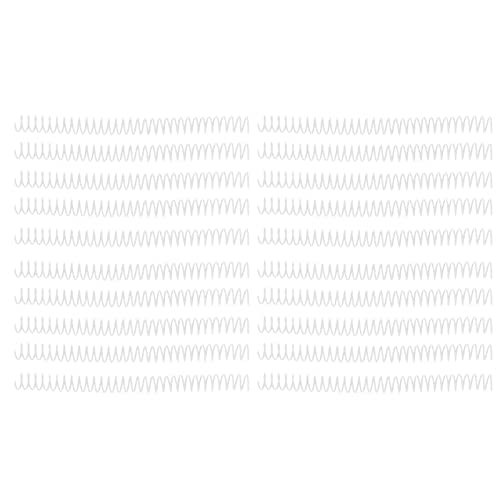 Plastische Spiralbindungsspulen langlebiger stabiler bequemer Bindungsmethode für Büroschüler Lehrer 19mm Innendurchmesser 20pcs (Transparent) von DIRBAK