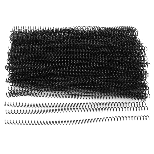 Spiralbindungsspulen Kunststoff 48 Loops 4: 1 Tonhöhe A4 Papierbindungsstacheln 8 mm Durchmesser 100pcs Kit für Dokumentbindung und Manuskripte (Black) von DIRBAK