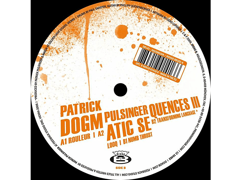 Patrick Pulsinger - Dogmatic Sequences III (Vinyl) von DISKO B