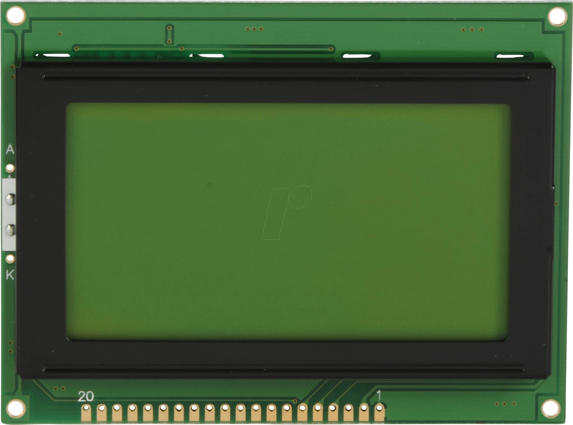 LCD-128X64GN AA - LCD-Grafikdisplay, 128x64 Pixel, ge/gn, m.Bel. von DISPLAY ELEKTRONIK