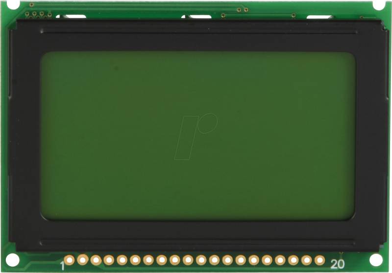 LCD-128X64GN AB - LCD-Grafikdisplay, 128x64 Pixel, ge/gn, m.Bel. von DISPLAY ELEKTRONIK