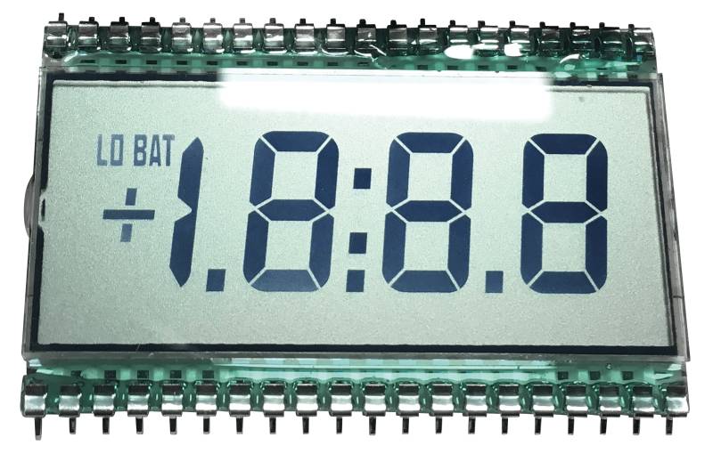 LCD 3,5-13 LOBAT - LCD-7-Segment, 1x3,5 + SZ, H:12,7mm, reflektiv von DISPLAY ELEKTRONIK