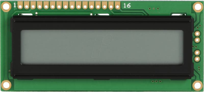 LCD-PM 1X16-6 C - LCD-Modul, 1x16, H:6,0mm, sw/gr von DISPLAY ELEKTRONIK