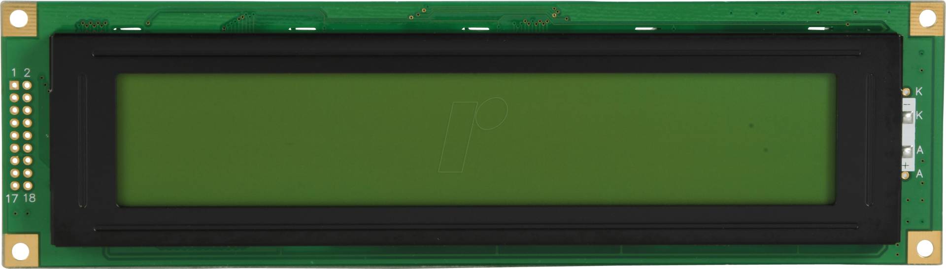 LCD-PM 4X40-5 A - LCD-Modul, 4x40, H:4,9mm, ge/gn, m.Bel. von DISPLAY ELEKTRONIK