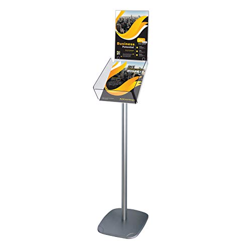 DISPLAY SALES Boden-Prospektständer Plus DIN A4 Hochformat inklusive Halterung für Topschild | Dekorativer Prospekthalter mit Prospektablage aus glasklarem Acryl DISPLAY SALES Boden-Prospektständer Plus DIN A4 Hochformat inklusive Halterung für Topschild | Dekorativer Prospekthalter mit Prospektablage aus glasklarem Acryl von DISPLAY SALES