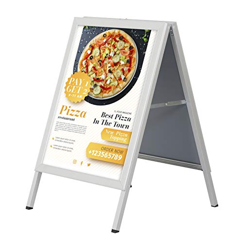 DISPLAY SALES Kundenstopper Slide In DIN A1 in silber | Doppelseitiger Plakatständer mit Einschubrahmen DISPLAY SALES Kundenstopper Slide In DIN A1 in silber | Doppelseitiger Plakatständer mit Einschubrahmen von DISPLAY SALES