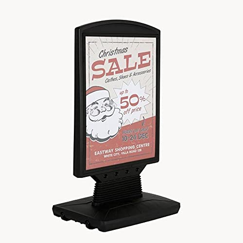 DISPLAY SALES Kundenstopper WindSign Flex | Gehwegaufsteller mit DIN A1 Postermaß | Passantenstopper in der Farbe schwarz von DISPLAY SALES