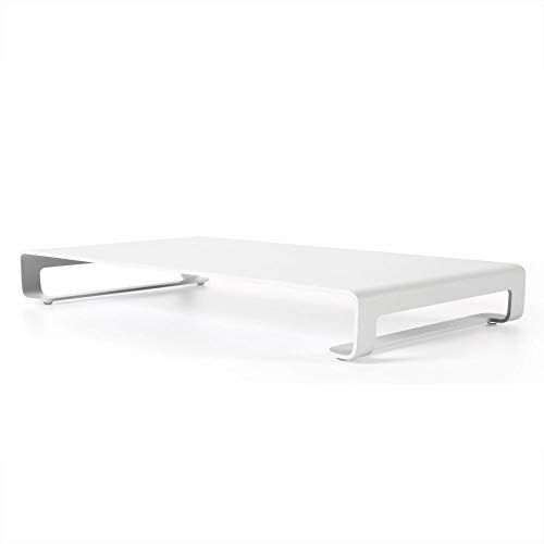 DISPLAY SALES Monitor Ständer aus Aluminium | Minitorerhöhung Bildschirmständer als 2er Pack erhältlich (Weiß) von DISPLAY SALES