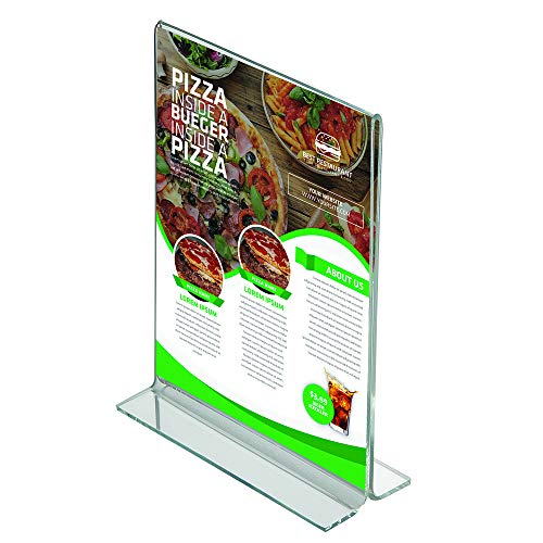DISPLAY SALES T-Aufsteller (30 St.) aus Acryl Tischaufsteller DIN A5 Hochformat transparent von DISPLAY SALES
