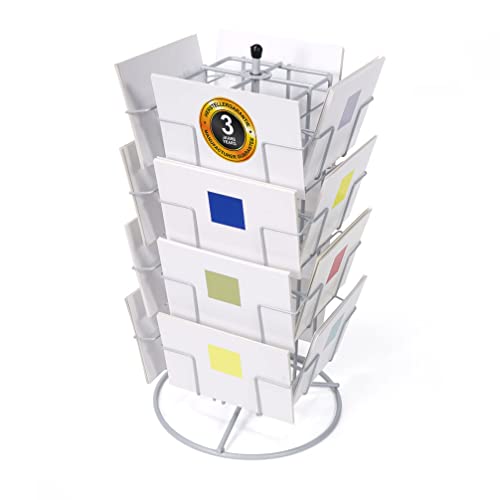 FLUHR DISPLAYS Kartenständer in silber | Thekenständer mit 16 Fächer | Kartenformat in DIN B6 | Querformat FLUHR DISPLAYS Kartenständer in silber | Thekenständer mit 16 Fächer | Kartenformat in DIN B6 | Querformat von DISPLAY SALES
