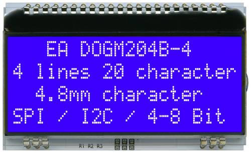 DISPLAY VISIONS 7-Segment-Anzeige Blau 4.80mm 3.3 V, 5V Ziffernanzahl: 4 EADOGM204B-A DISPLAY VISIONS 7-Segment-Anzeige Blau 4.80mm 3.3 V, 5V Ziffernanzahl: 4 EADOGM204B-A von DISPLAY VISIONS
