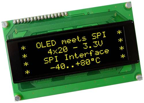 DISPLAY VISIONS OLED-Display Gelb-Grün 5.55mm 3.3V Ziffernanzahl: 4 EAW204-XLG von DISPLAY VISIONS