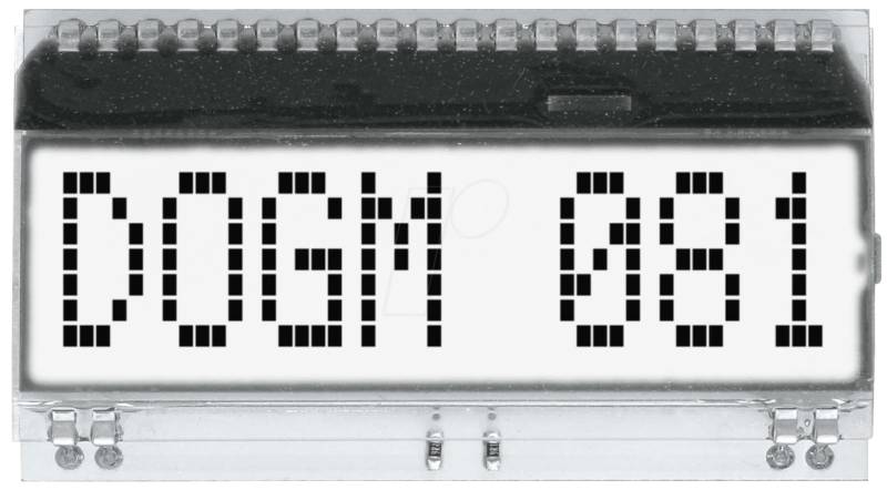 EA DOGM081W-A - LCD-Textmodul, 48,3 x 12 mm, weiß von DISPLAY VISIONS