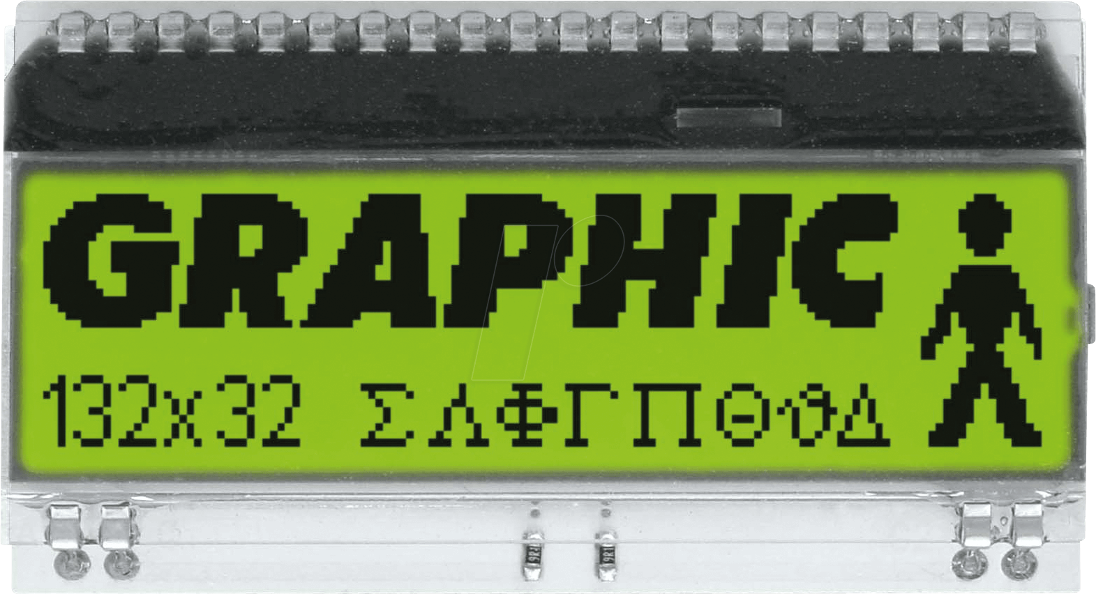 EA DOGM132L-5 - LCD-Grafikmodul, 51 x 15 mm, gelb / grün von DISPLAY VISIONS