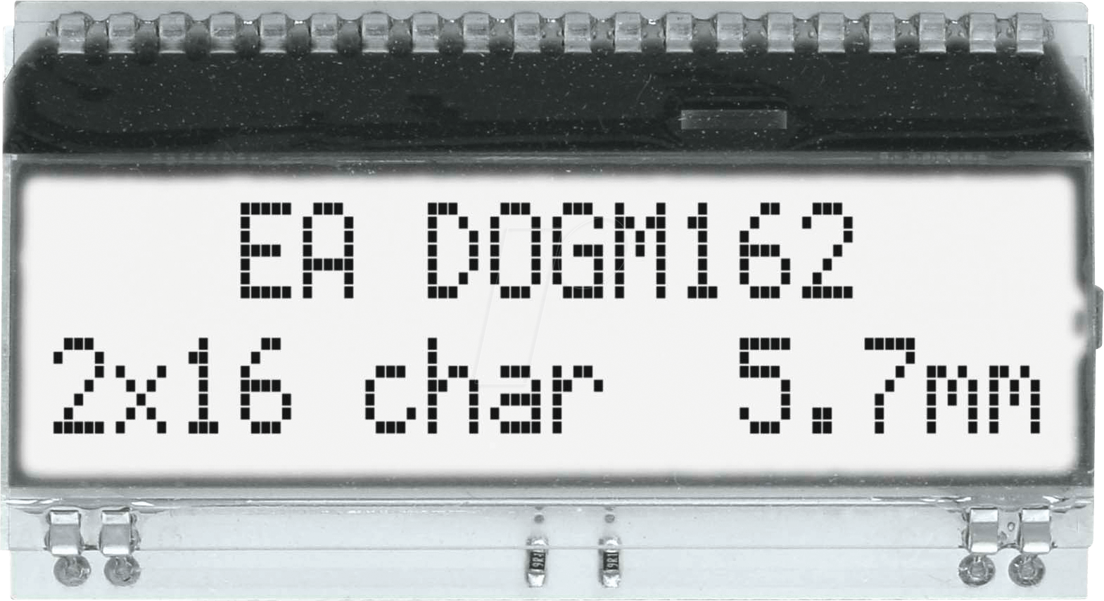 EA DOGM162W-A - LCD-Textmodul, 48,3 x 12 mm, weiß von DISPLAY VISIONS