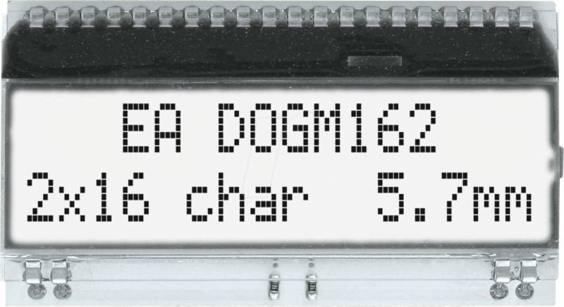 EA DOGM162W-A - LCD-Textmodul, 48,3 x 12 mm, weiß von DISPLAY VISIONS