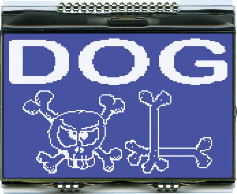 EA DOGXL160B-7 - Grafikmodul mit Grafik-RAM, 69,2 x 42,8 mm, blau von DISPLAY VISIONS