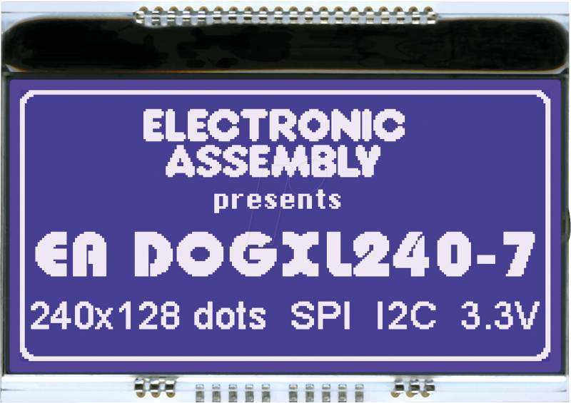 EA DOGXL240B-7 - Grafikmodul mit Display-RAM, 84 x 42,9 mm, 240 x 128 Dots,blau von DISPLAY VISIONS