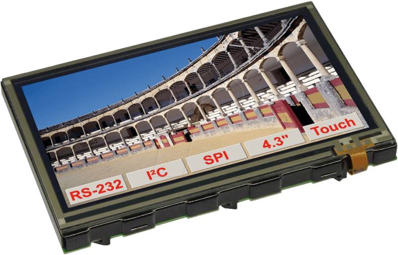 EA EDIP-TFT43A-B - TFT-Grafikdisplay 10,9cm,mit Intelligenz+Blende von DISPLAY VISIONS